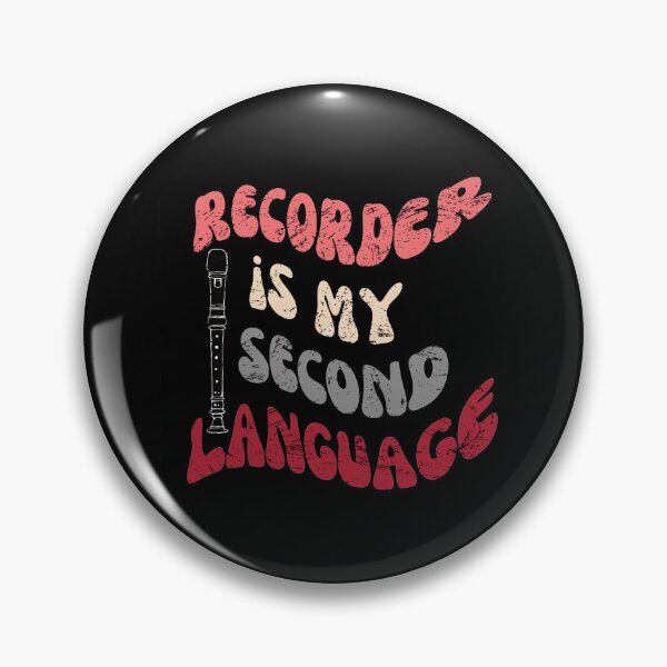Item preview, Recorder is my second language - retro - vintage designed and sold by piesdesignart.