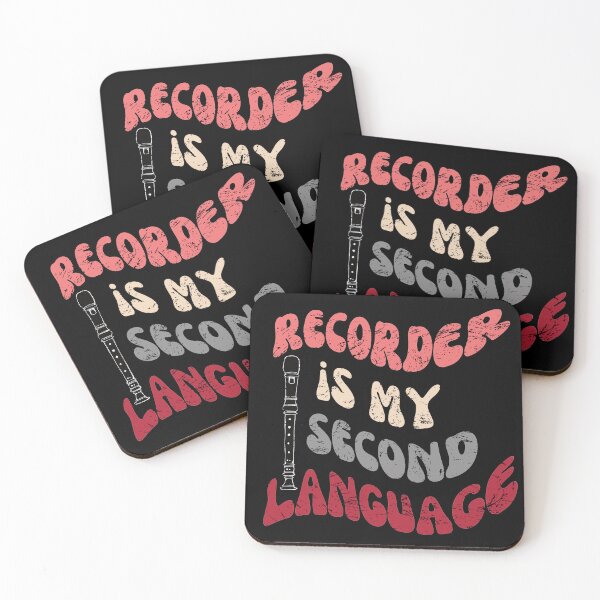 Item preview, Recorder is my second language - retro - vintage designed and sold by piesdesignart.