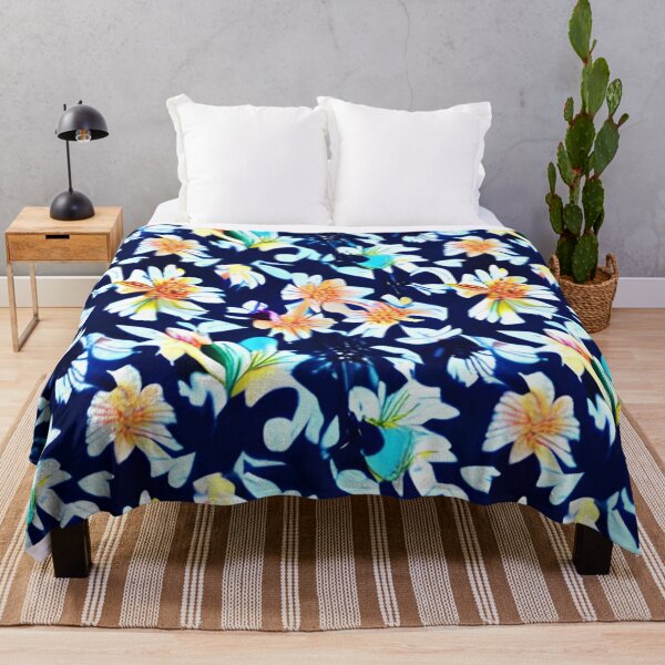 Item preview, Blue lily flower pattern designed and sold by gramizzia.