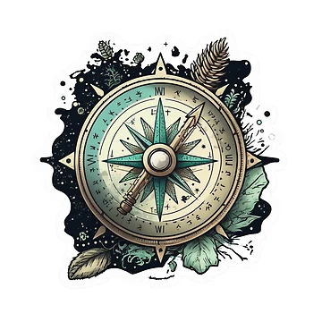 Artwork thumbnail, Blue Compass by pathsofmeaning