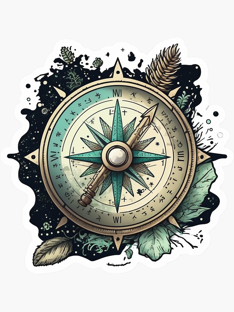 Download Vintage Compass in Black and Blue PNG Online - Creative Fabrica