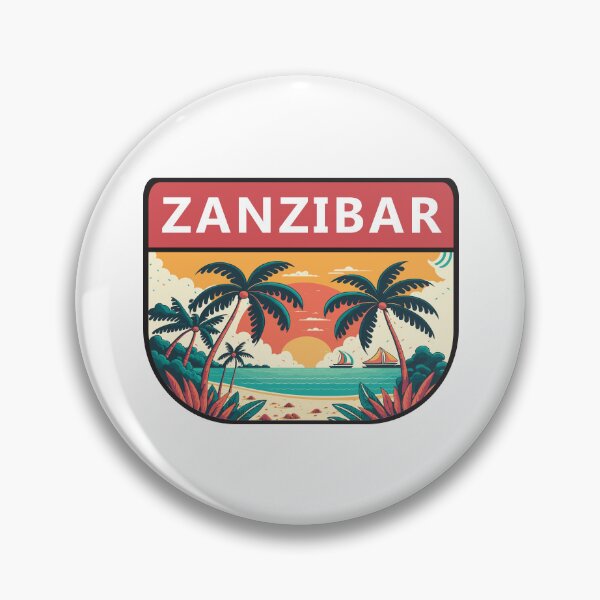 Artikelvorschau, Sansibar Tansania Retro-Emblem entworfen und verkauft von KrisSidDesigns.