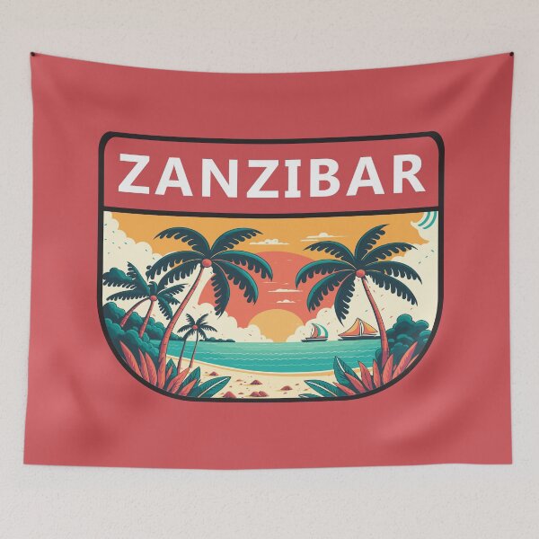 Item preview, Zanzibar Tanzania Retro Emblem designed and sold by KrisSidDesigns.