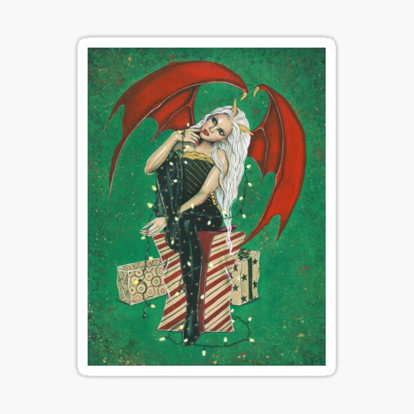 Naughty Or Nice Christmas Demon Sticker