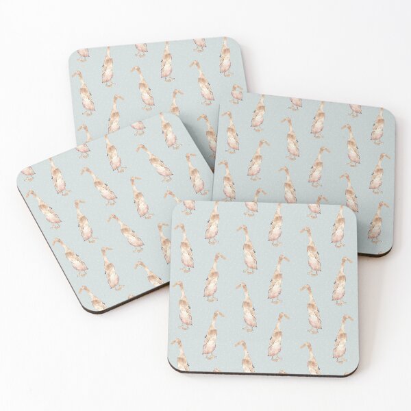 Item preview, Watercolour Duck Pattern on Duck Egg Blue Background designed and sold by RosalieReeves.