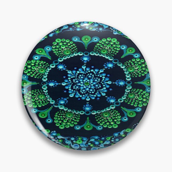 Item preview, Flower in Green and Blue Mandala designed and sold by Dotplayin.
