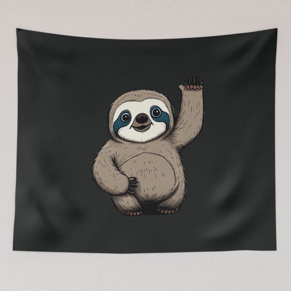 Item preview, Waving Sloth designed and sold by colorexz.