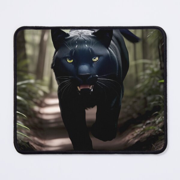 Artikelvorschau, Schwarzer Panther auf einem Waldweg entworfen und verkauft von AlePosters.