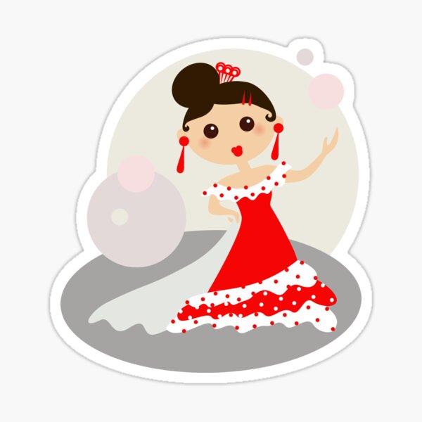 Flamenco Dancer Sticker For Sale By Sannele Redbubble