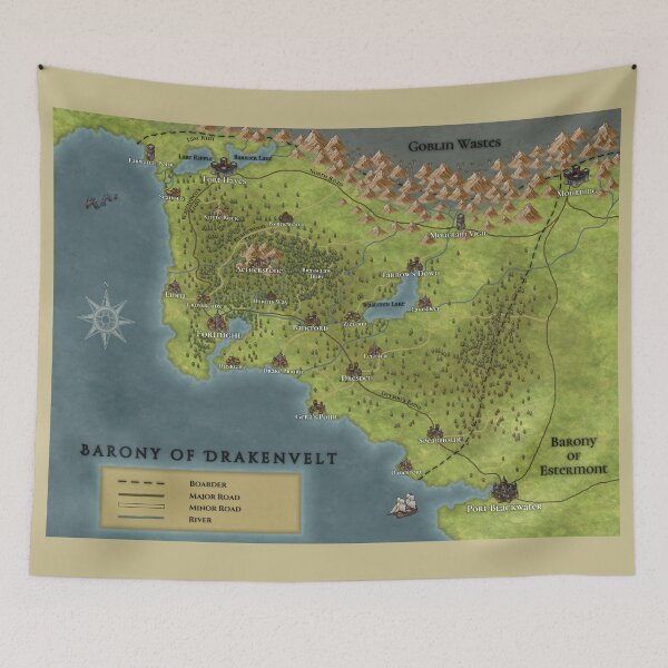 Item preview, Map of Local Region [Drakenvelt] designed and sold by LegaciesLARP.