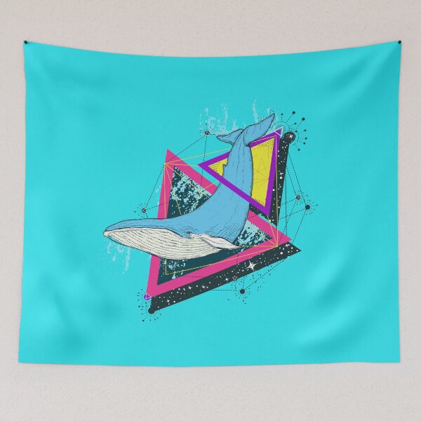 Item preview, Blue Whale and Triangles 2 designed and sold by thesircurly.