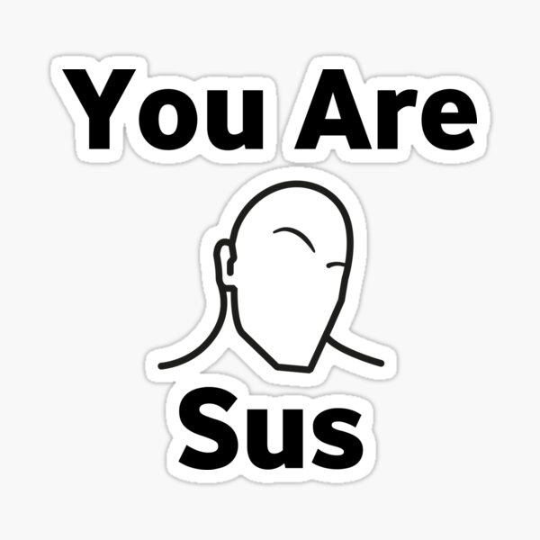 Sus (suspicious) simple funny meme red' Sticker