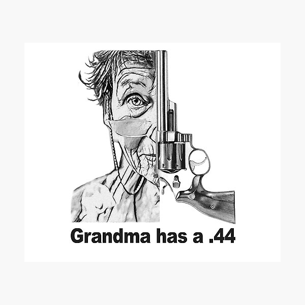 Grandma has a 44 Magnum Photographic Print