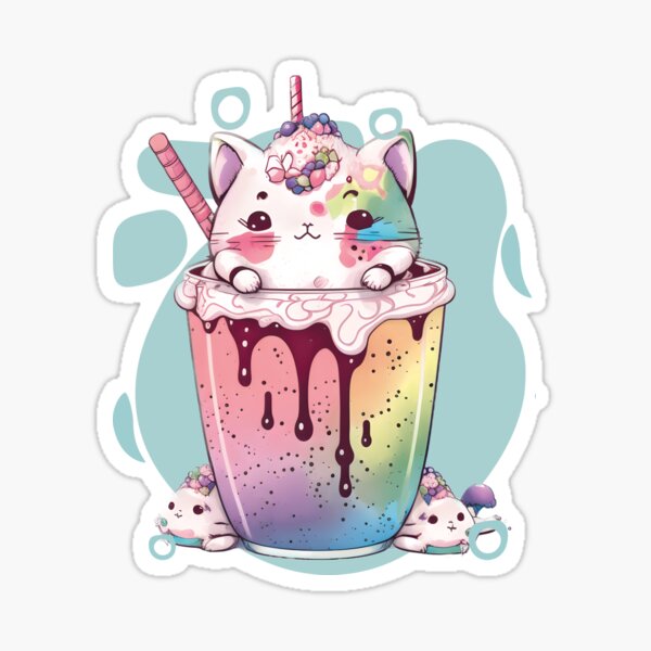 Item preview, Cat Boba Tea Bubble Tea Anime Kawaii Mom And Son In Splash for bithday designed and sold by fatydesignspace.