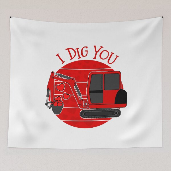 Item preview, Valentines Digger, I Dig You, Wedding Anniversary designed and sold by doodlerob.