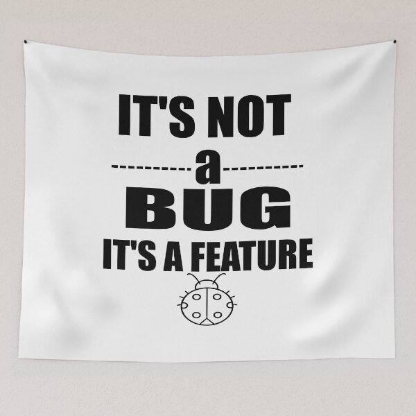 Item preview, Funny IT Professional Programmer Apparel, cute It's Not A Bug It's A Feature' Design for Computer Geeks designed and sold by stapodstore.