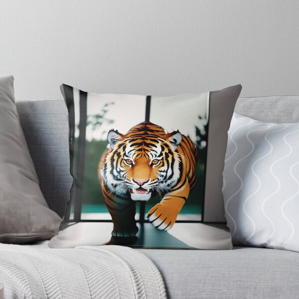 Item preview, Bengal tiger walking inside a room designed and sold by AlePosters.