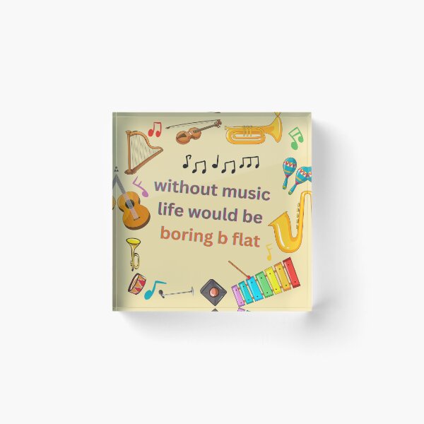 Item preview, without music life would be boring b flat designed and sold by LGMmugsdesign.