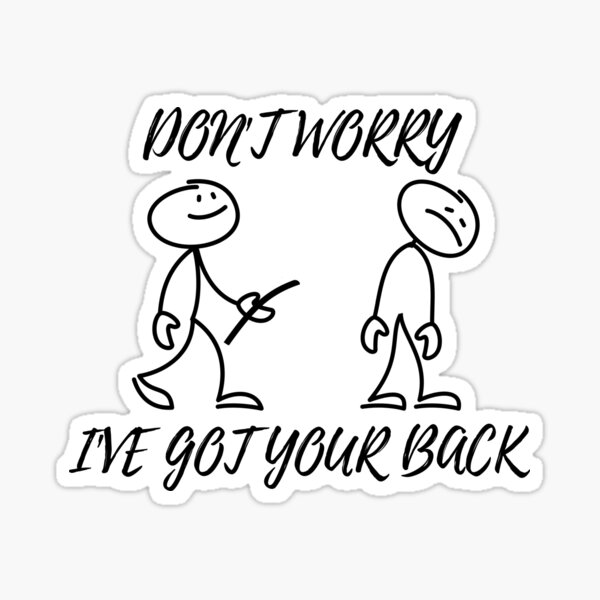 I've got your back! - Funny stick figure meme' Baby Bib