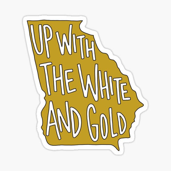 Item preview, Up With The White And Gold State Sticker designed and sold by slivingood3.