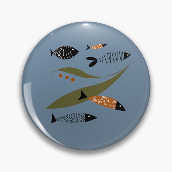 Item preview, Retro 50’s ocean scene for wild open water swimmers, deep sea divers.  Caroline Laursen Original designed and sold by Caroline Laursen.