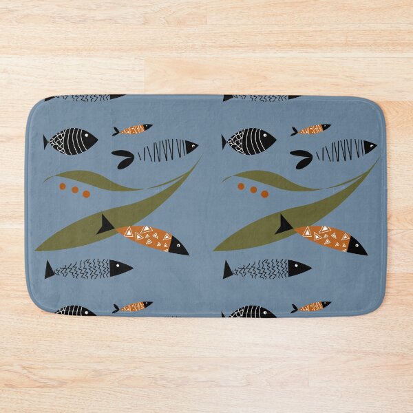 Item preview, Retro 50’s ocean scene for wild open water swimmers, deep sea divers.  Caroline Laursen Original designed and sold by Caroline Laursen.