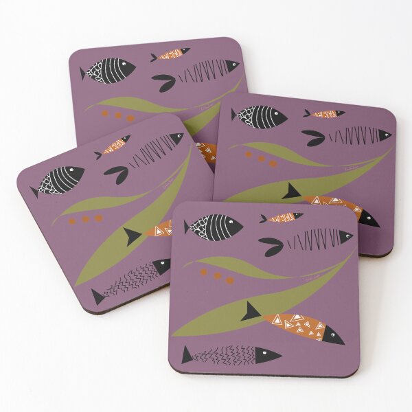 Item preview, Retro 50’s ocean scene for wild open water swimmers, deep sea divers.  Caroline Laursen Original designed and sold by Caroline Laursen.