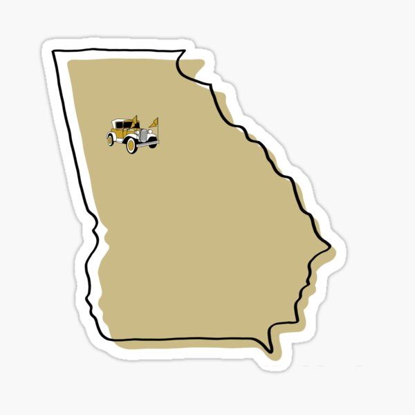 Item preview, Georgia Tech Ramblin Wreck State Location Sticker designed and sold by slivingood3.