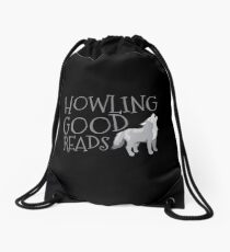 Howling good reads Drawstring Bag