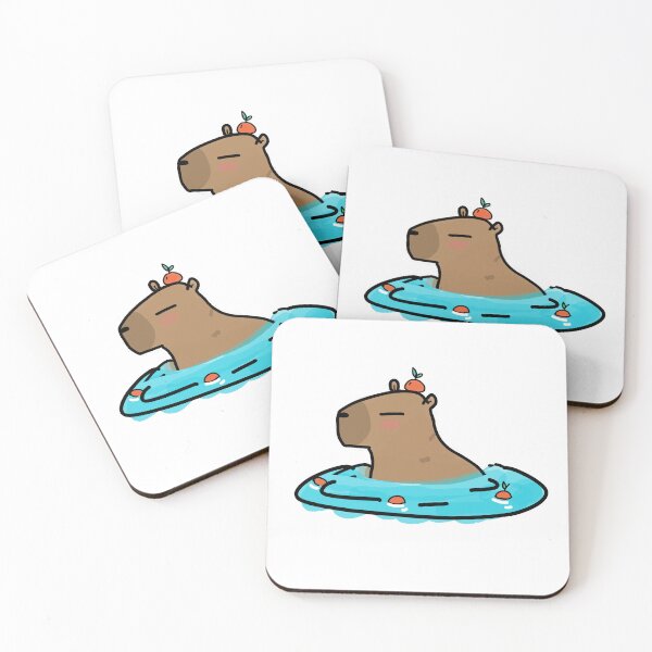 Item preview, Capybara Taking Bath Soaking with Yuzu Fruit designed and sold by Hanasroad.