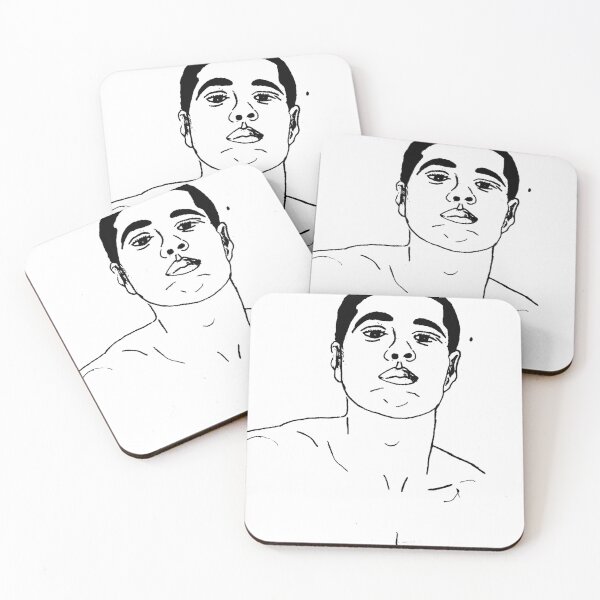 Item preview, Hot Guy Bare-chested Muscles Line Art Drawing Minimalist Art designed and sold by gyrate.