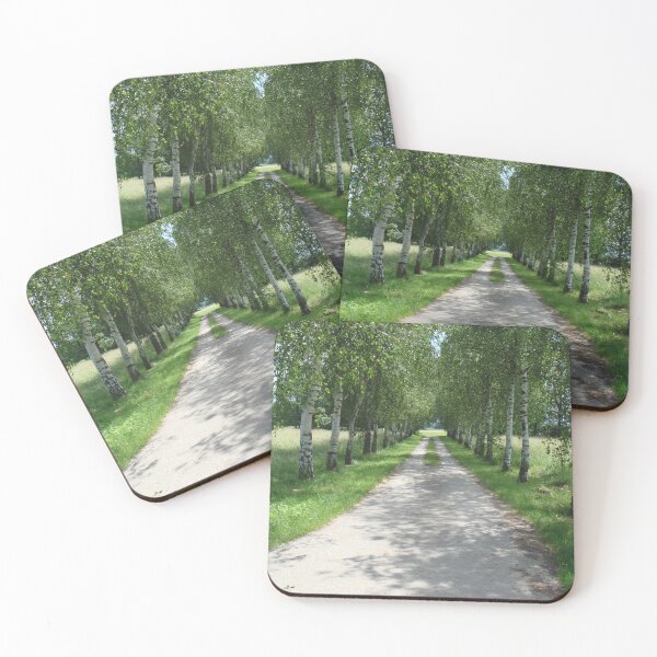 Item preview, Dirt road along flowering birches // designed and sold by Lillrose.