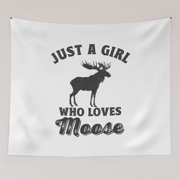 Item preview, Just a Girl Who Loves Moose Lover Gift designed and sold by TonySpencer.