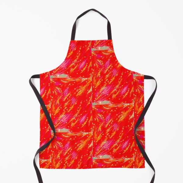 Item preview, Bright Red and Orange Stars Abstract Art designed and sold by Sheeshai23.