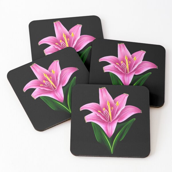 Item preview, Pink lily flower designed and sold by gramizzia.