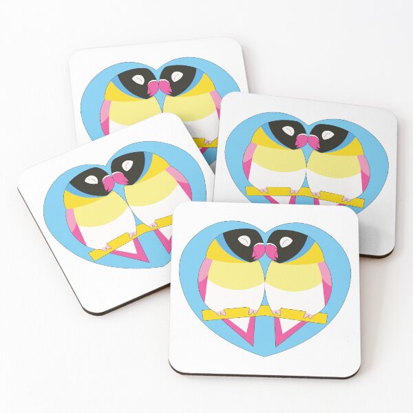 Item preview, Pansexual Pride Lovebirds designed and sold by nolessjess.