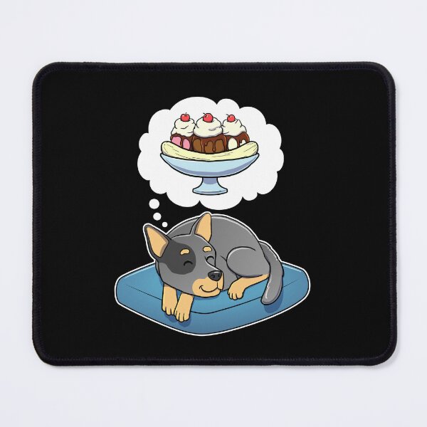 Item preview, Australian Cattle Dog dreaming about Banana Splits designed and sold by DoggieDelights.