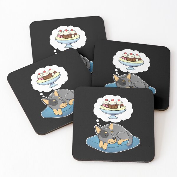 Item preview, Australian Cattle Dog dreaming about Banana Splits designed and sold by DoggieDelights.