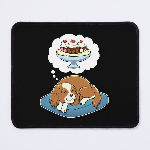 Item preview, Cavalier King Charles Spaniel dreaming about Banana Splits designed and sold by DoggieDelights.
