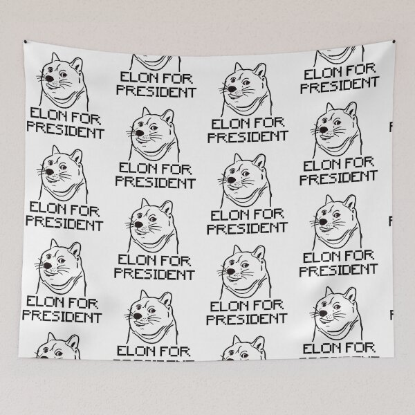 Item preview, Elon for President - v2 on white designed and sold by ClothingnCrypto.