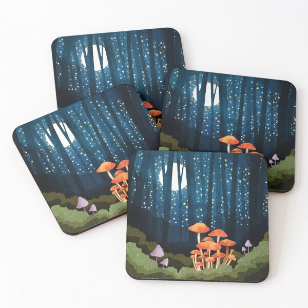 Item preview, Midnight Mushrooms designed and sold by spacefrogdesign.