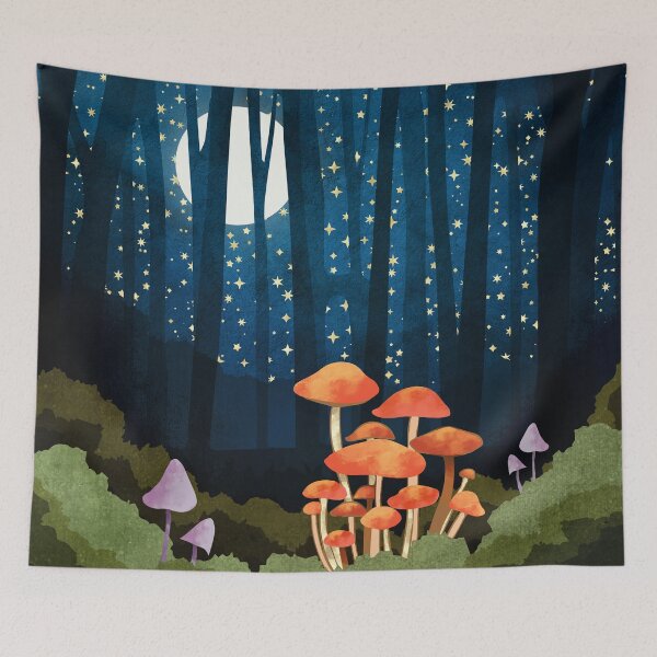 Item preview, Midnight Mushrooms designed and sold by spacefrogdesign.