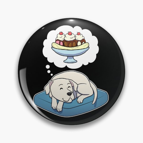 Item preview, Dogo Argentino dreaming about Banana Splits designed and sold by DoggieDelights.