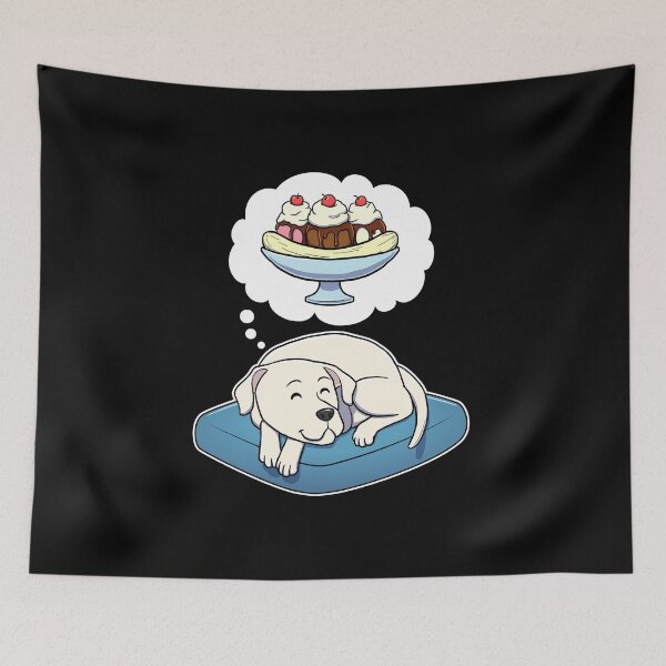 Item preview, Dogo Argentino dreaming about Banana Splits designed and sold by DoggieDelights.