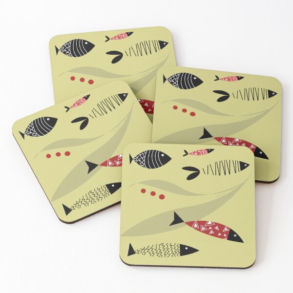 Item preview, Retro 50’s ocean scene for wild open water swimmers, deep sea divers.  Caroline Laursen Original designed and sold by Caroline Laursen.