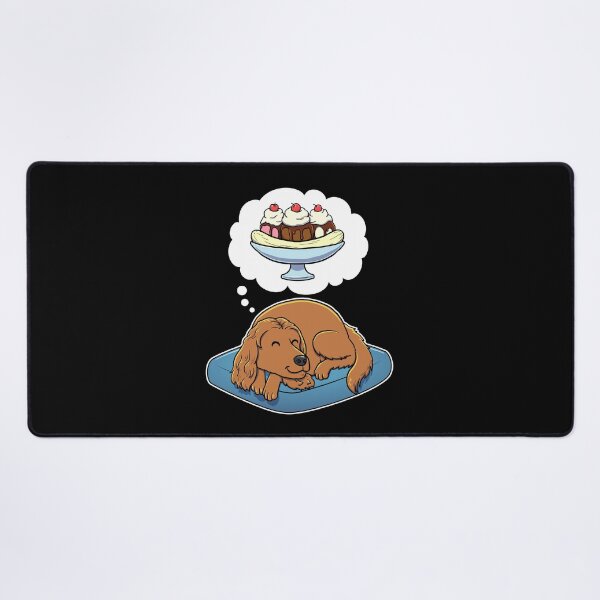 Item preview, English Cocker Spaniel dreaming about Banana Splits designed and sold by DoggieDelights.
