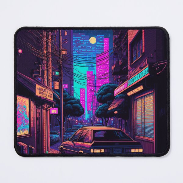 Item preview, Lofi car in a chill alley by night designed and sold by Hestilyass.