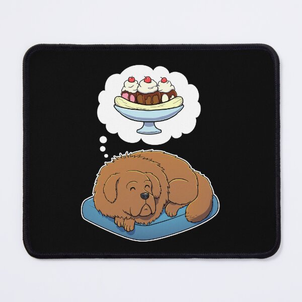 Item preview, Tibetan Mastiff dreaming about Banana Splits designed and sold by DoggieDelights.