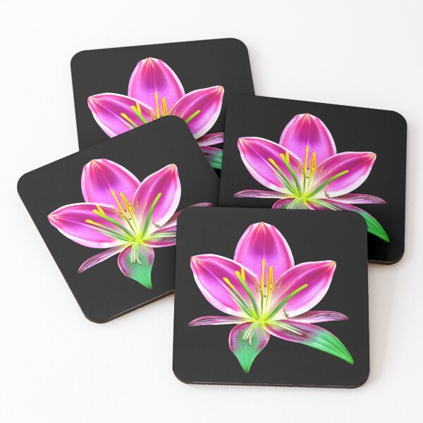 Item preview, Pink lily flower designed and sold by gramizzia.