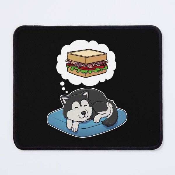 Item preview, Alaskan Malamute dreaming about a BLT Sandwich designed and sold by DoggieDelights.